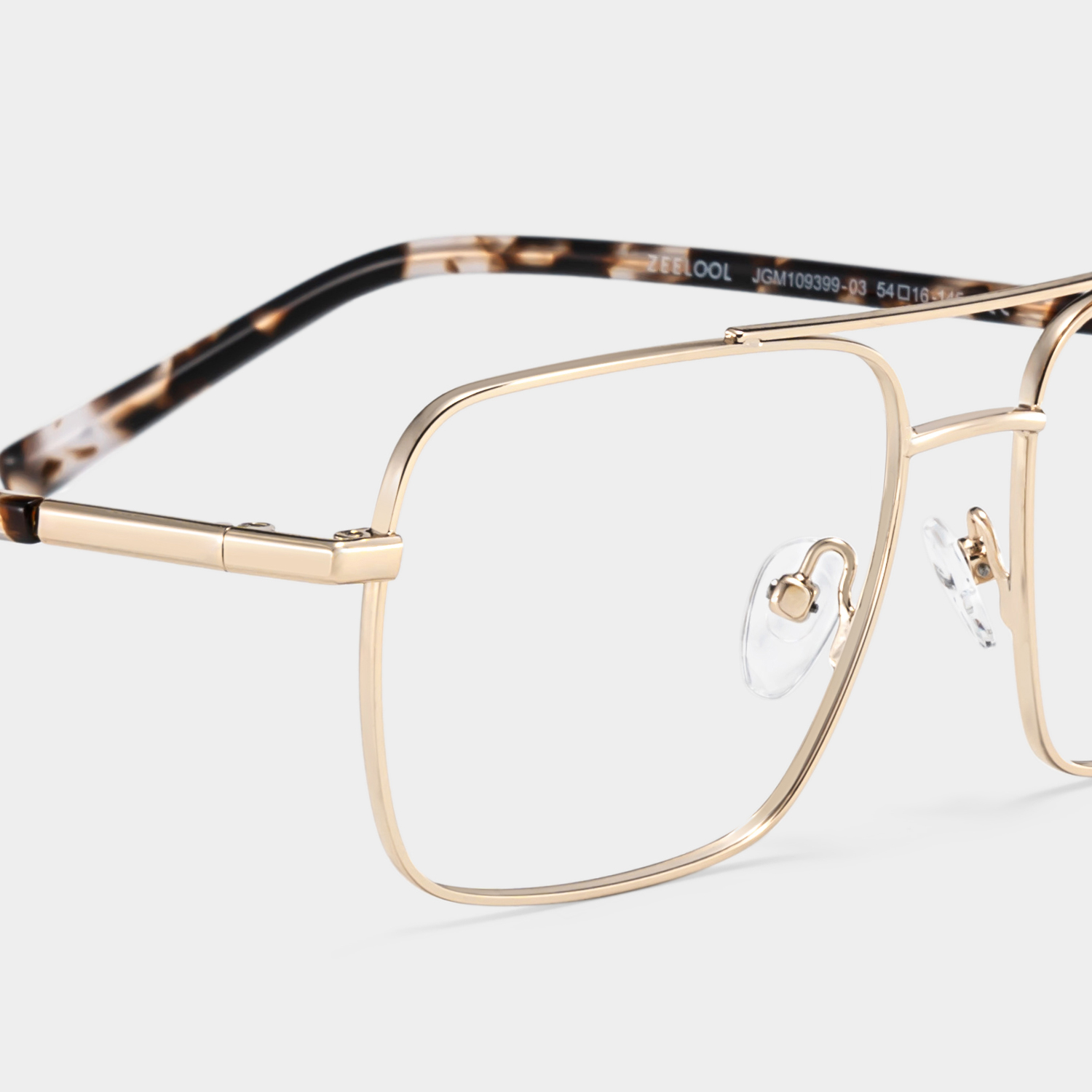 Iris Light Gold Frame Glasses with Aviator Frame Online | ZEELOOL UK6