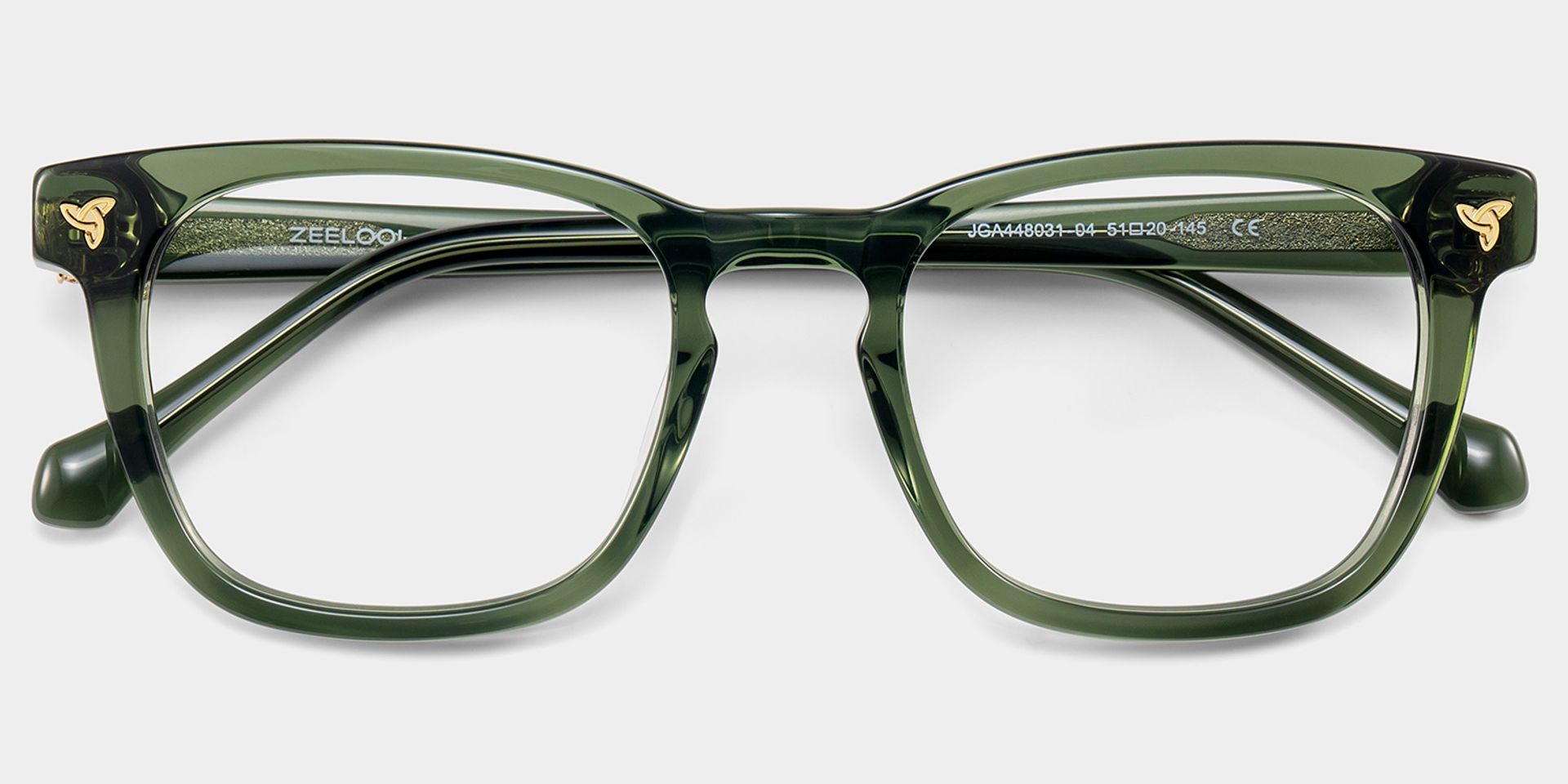 Heather Green Frame Glasses with Square Frame Online | ZEELOOL2