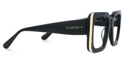 Jesse Rectangle Black Glasses2