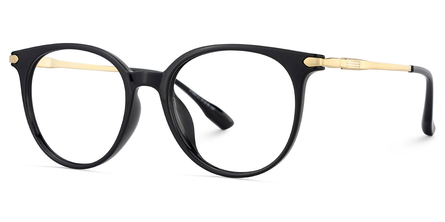 Mila Round Black Frame Eyeglasses for Woman| ZEELOOL UK3