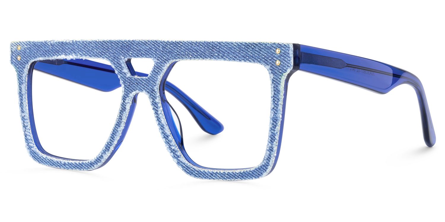 Rubin Denim Glasses, Blue Jean Frame Eyeglasses3