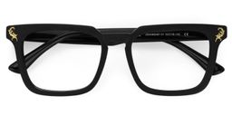 Bashir Rectangle Black Glasses2