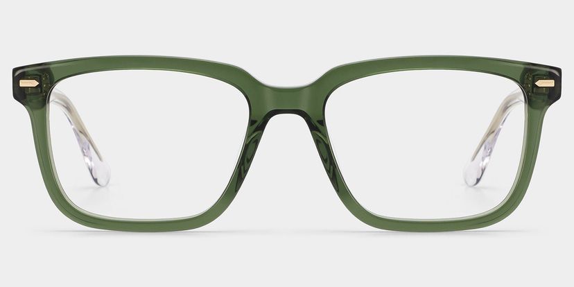George Rectangle Green Glasses