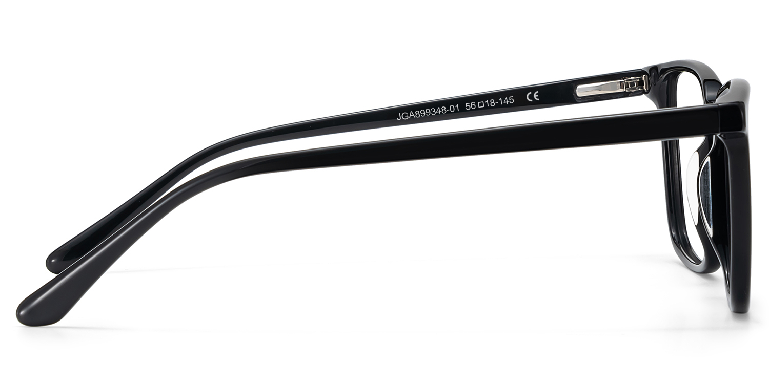 Aidan Rectangle Black Glasses4