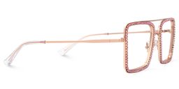 Diva Rose Gold Square Glasses4