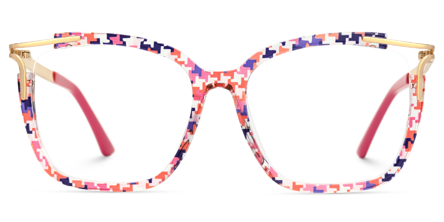 Spring hinges Sidibe Eyeglasses, Sidibe Pink Glasses -Zeelool0