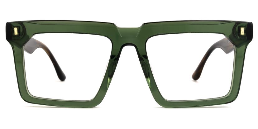 Moreland Green Rectangle Glasses