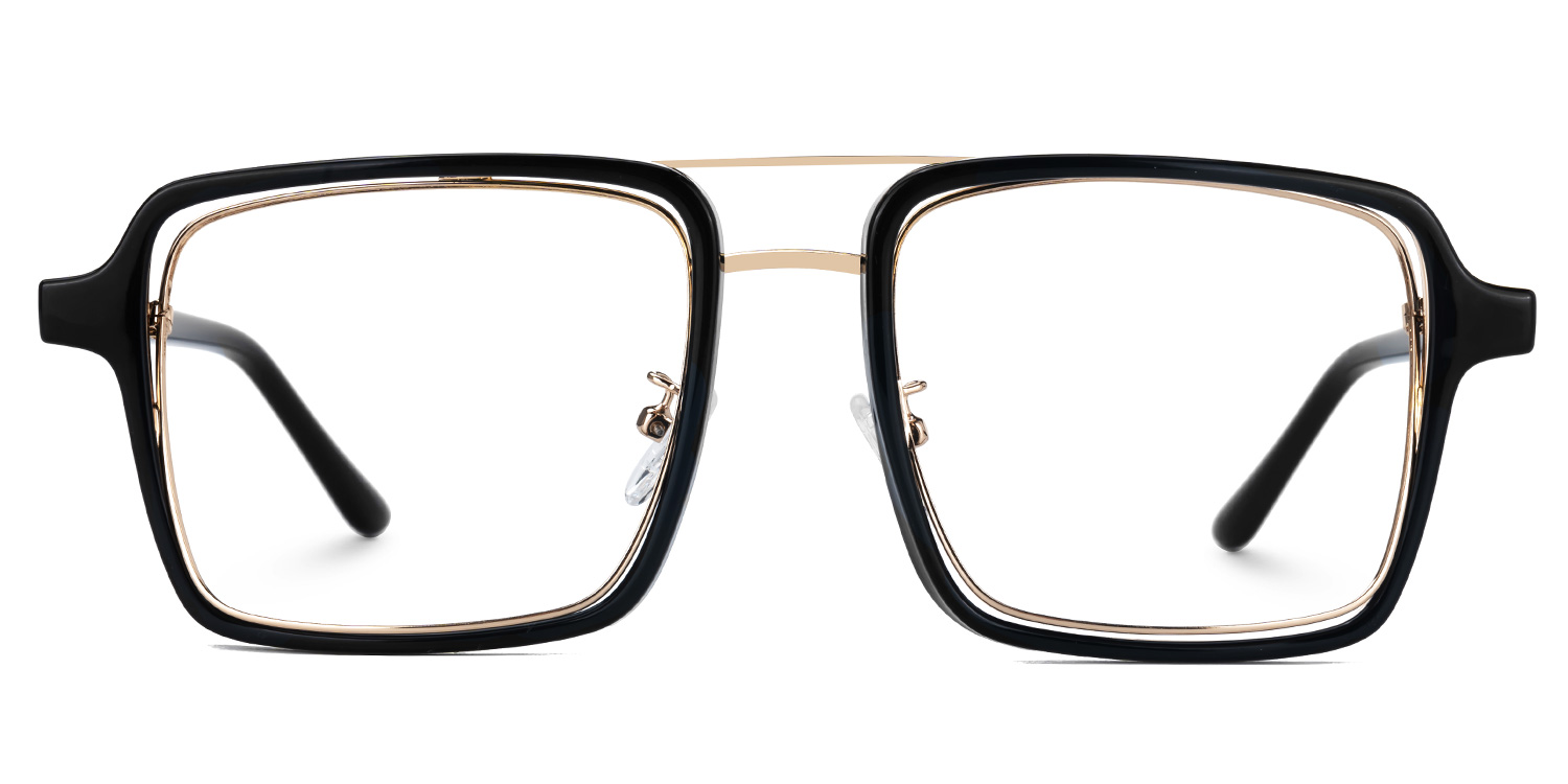 Nellie Aviator Black-Gold Eyeglasses & Frame Glasses2