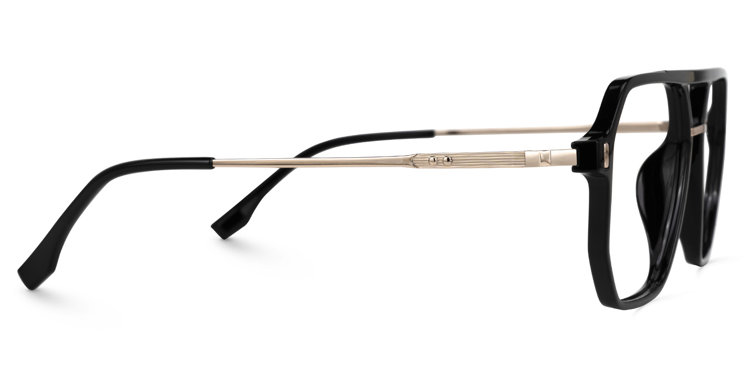 Lizbeth Aviator Black Glasses2