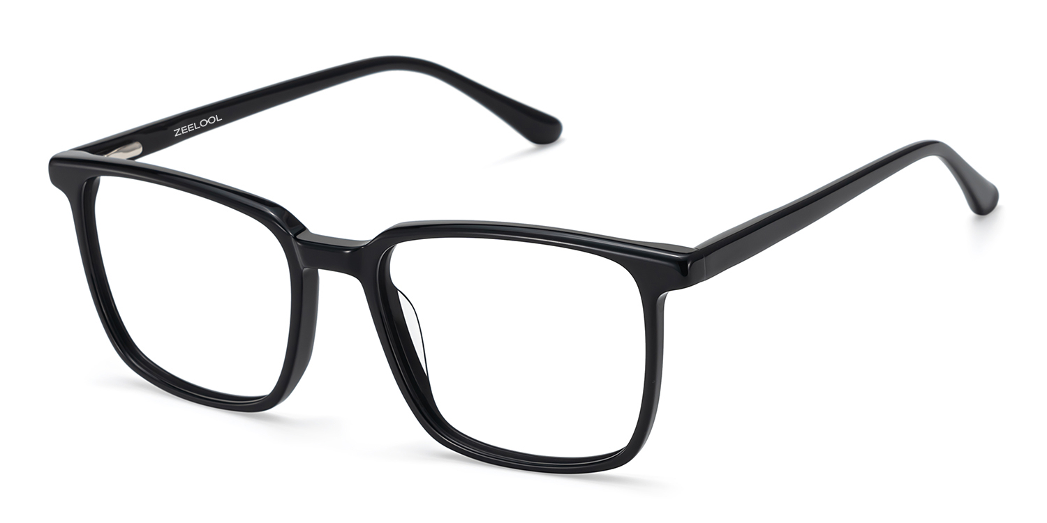 Aidan Rectangle Black Glasses3