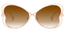Clemons Geometric Brown Sunglasses0