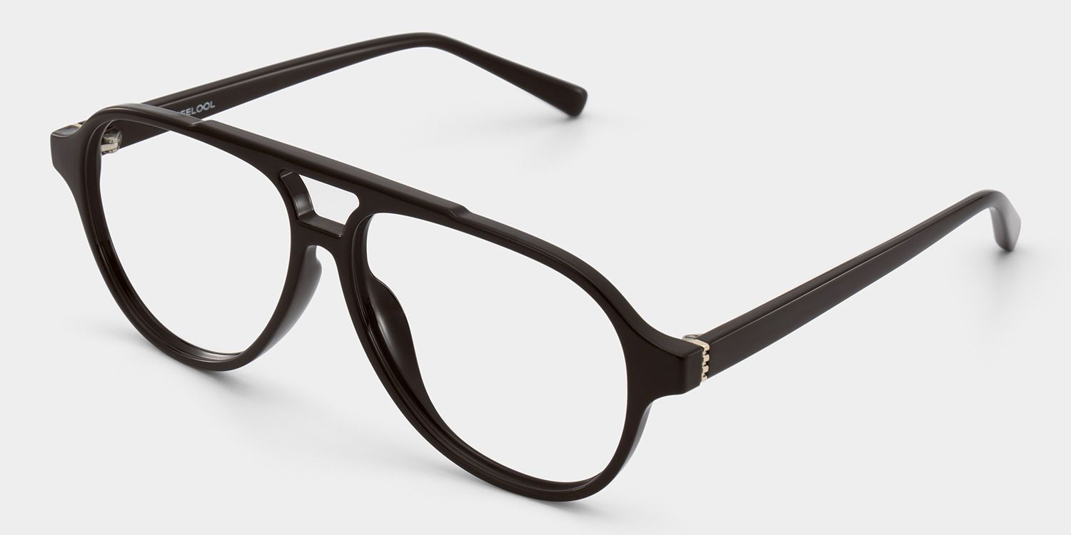 Drew Dark Brown Aviator Glasses for the Female | ZEELOOL3