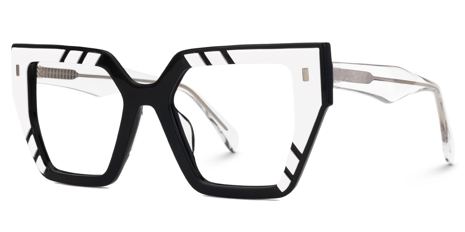 Amarys Square White Glasses1