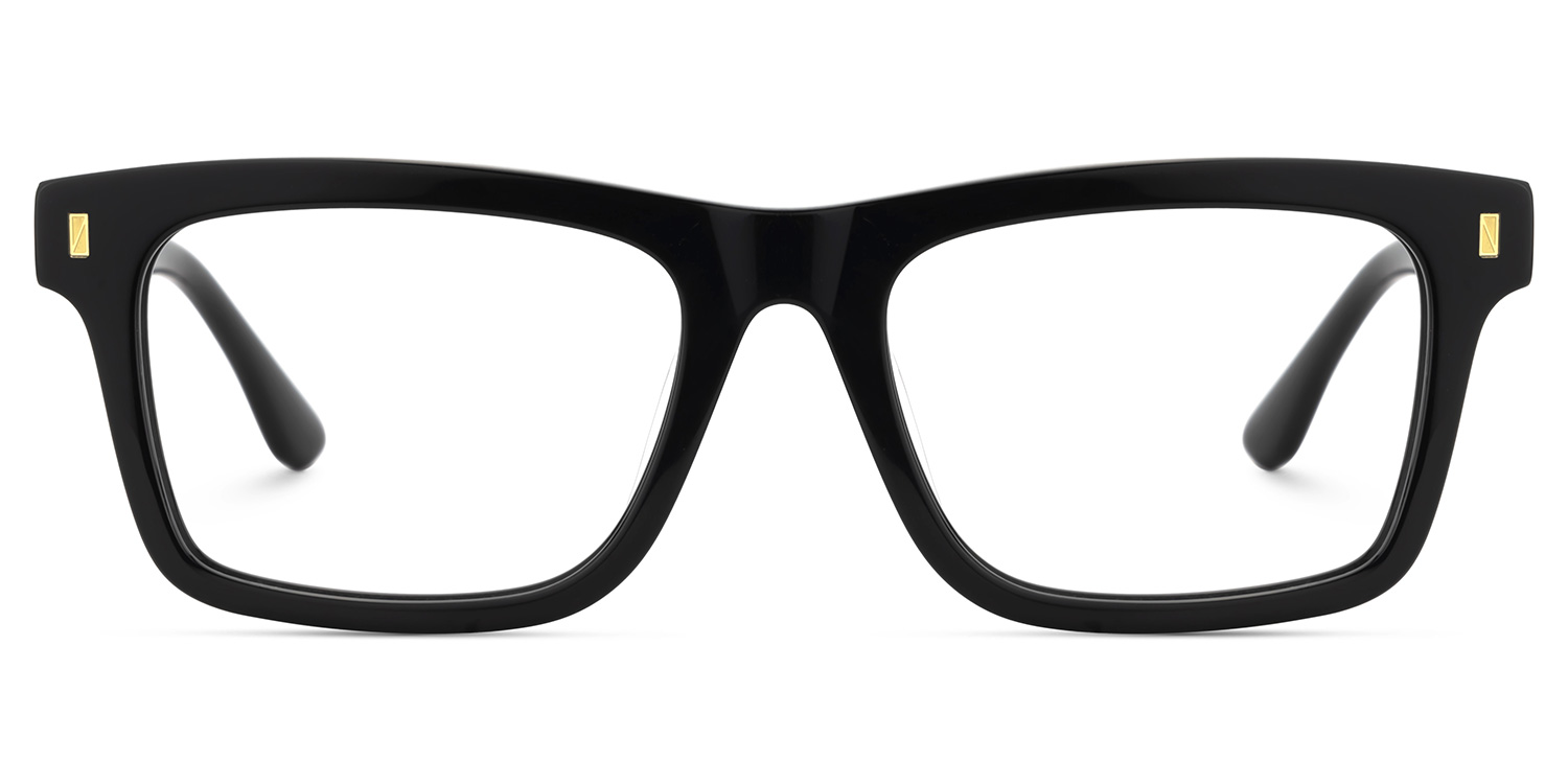 Men's Black Eyeglasses With Rectangle Shape1