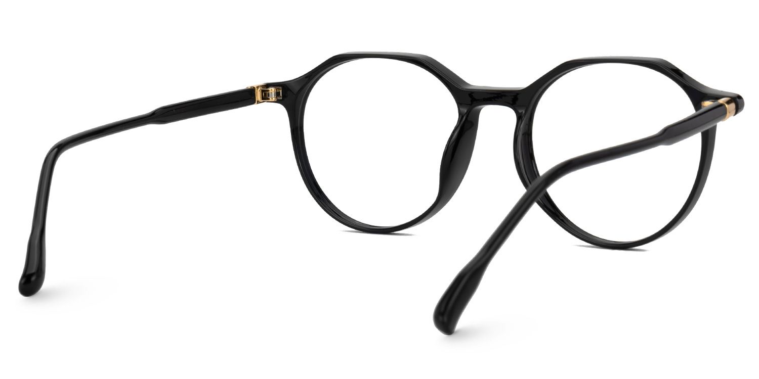 Round Tilly Black Color Frame Glasses | ZEELOOL UK3