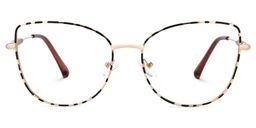 Seisay Black-Gold Cat eye Glasses0