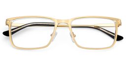 Roxana Rectangle Gold Glasses2