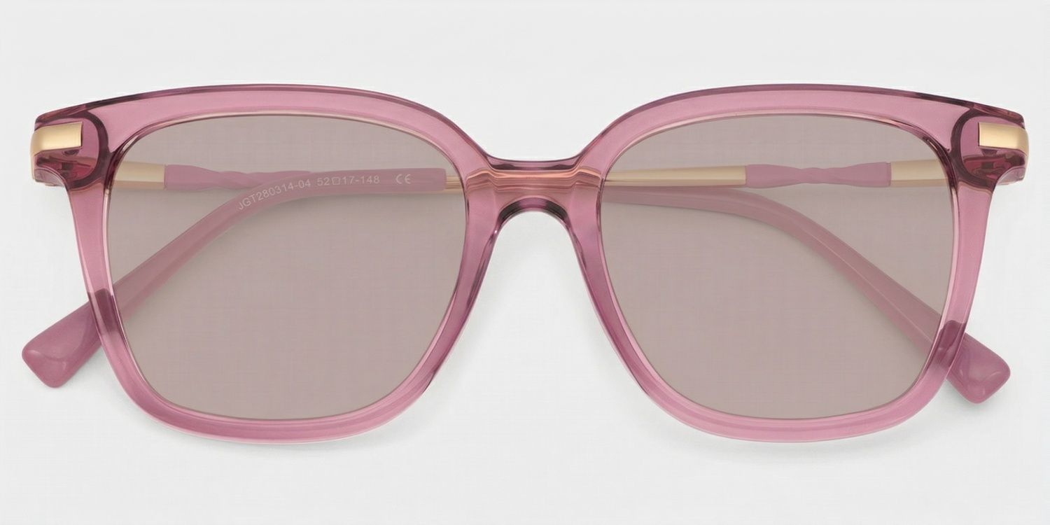 Jacqui Pink Frame Sunglasses with Rectangle Style | ZEELOOL UK1