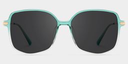 Payton Geometric Green Sunglasses0