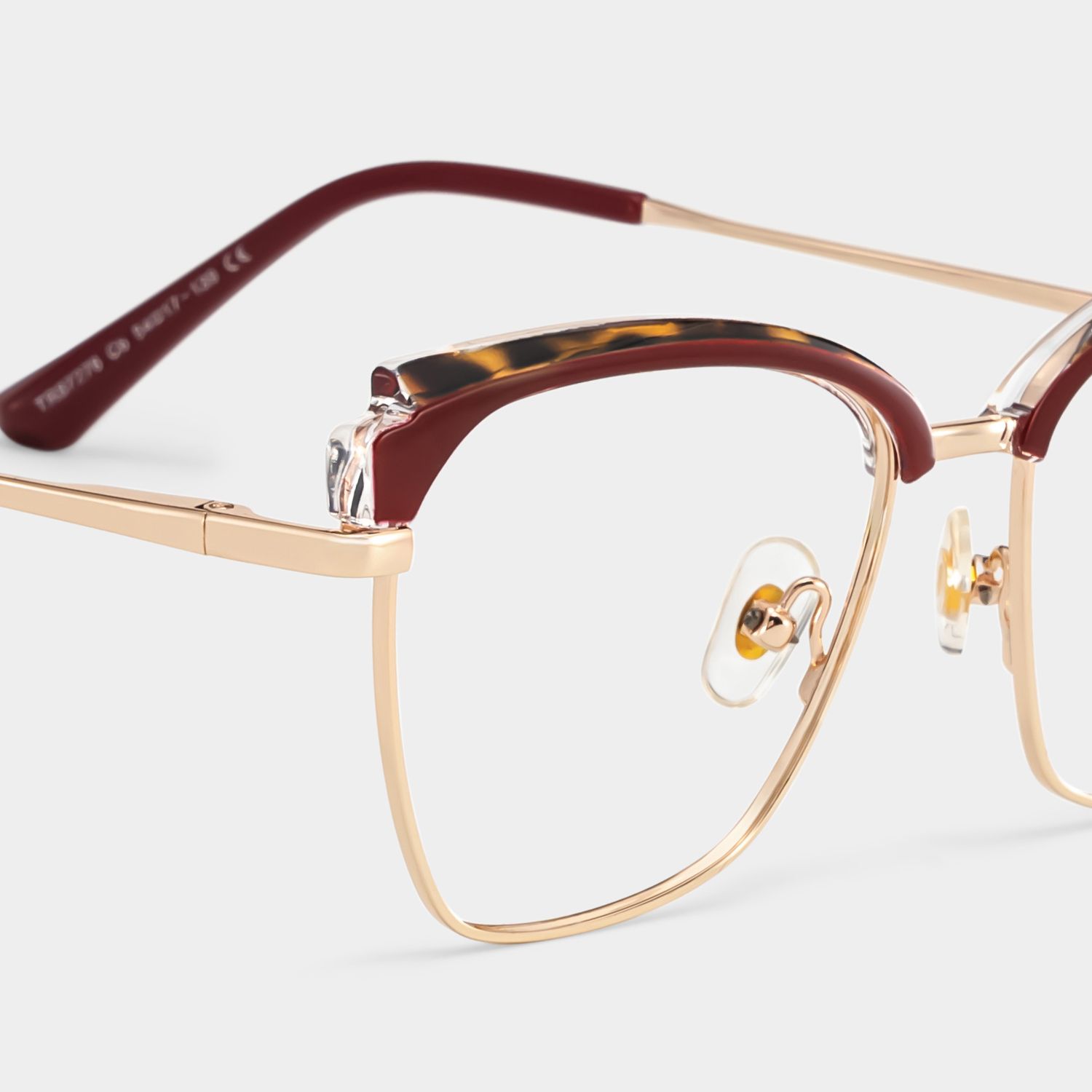 Phoebe Browline Red Frame Eyeglasses for Woman| ZEELOOL UK5