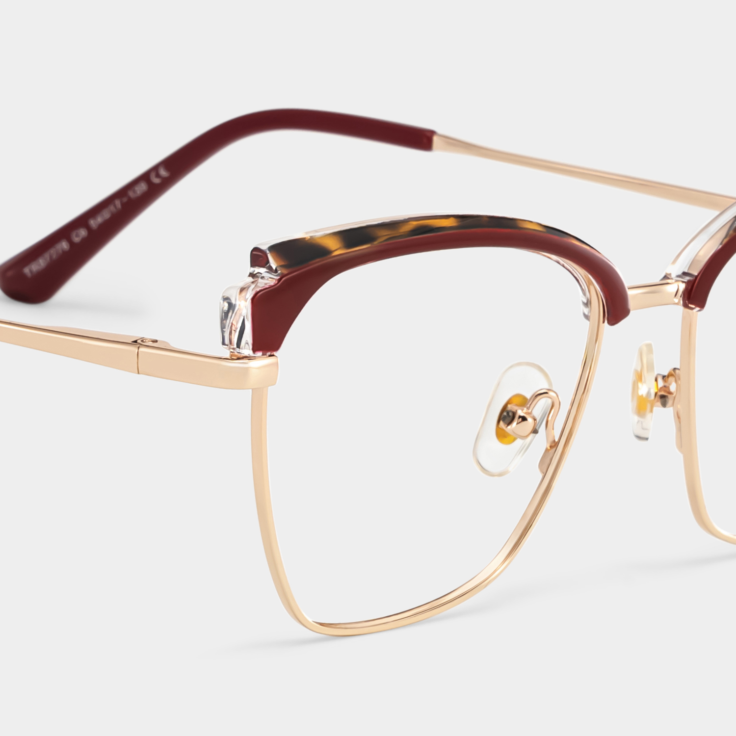 Phoebe Browline Red Frame Eyeglasses for Woman| ZEELOOL UK5