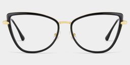 Sloane Cat-Eye Black Glasses0