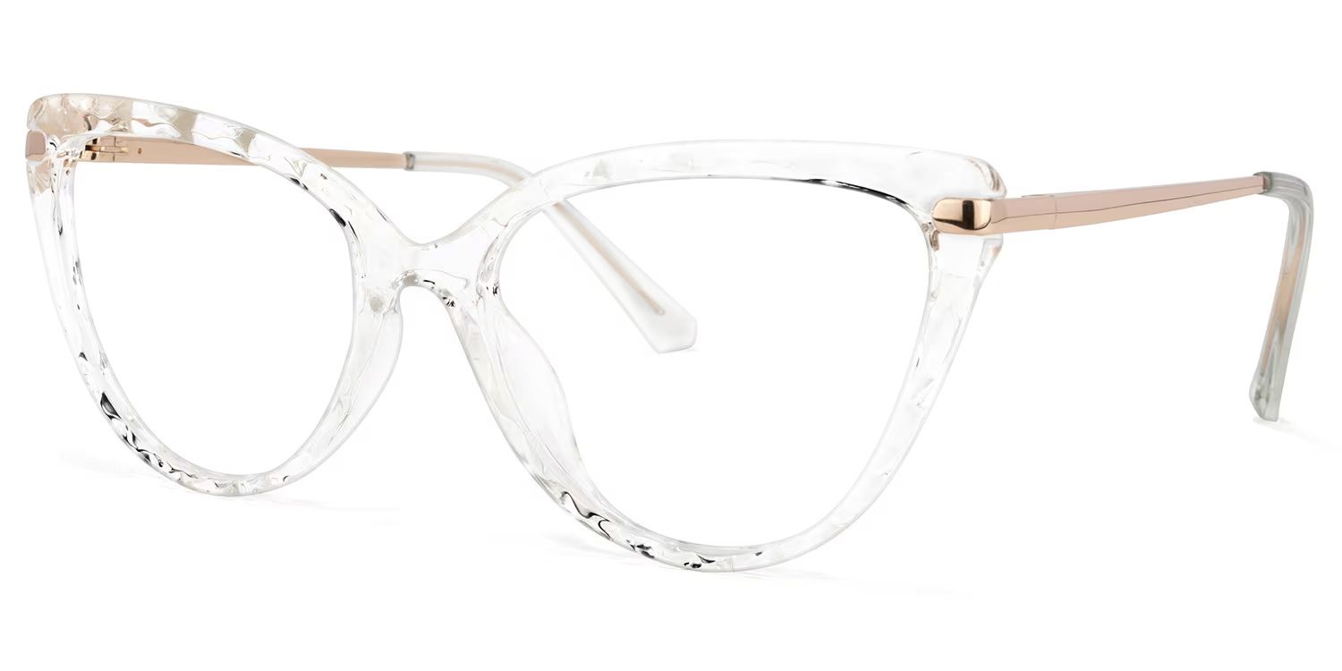 Lucas Cat Eye Glasses with Clear Frames | ZEELOOL UK1