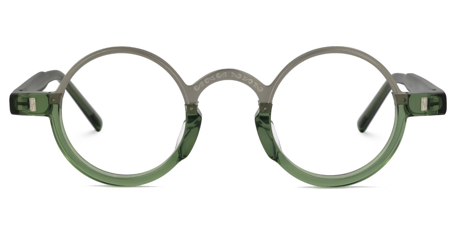 Lumy Round Green Glasses0