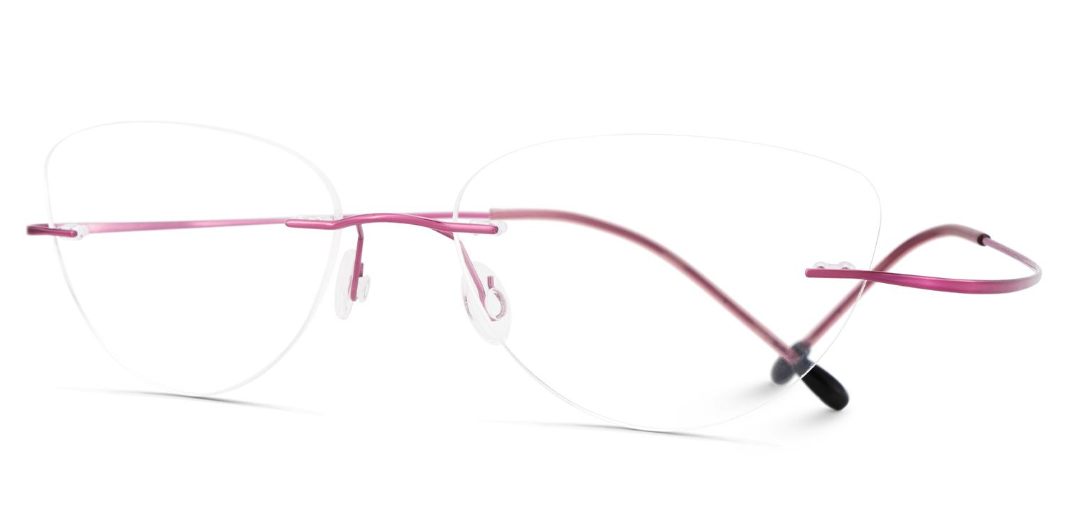 Evelyn Cat Eye Pink Glasses | ZEELOOL UK1