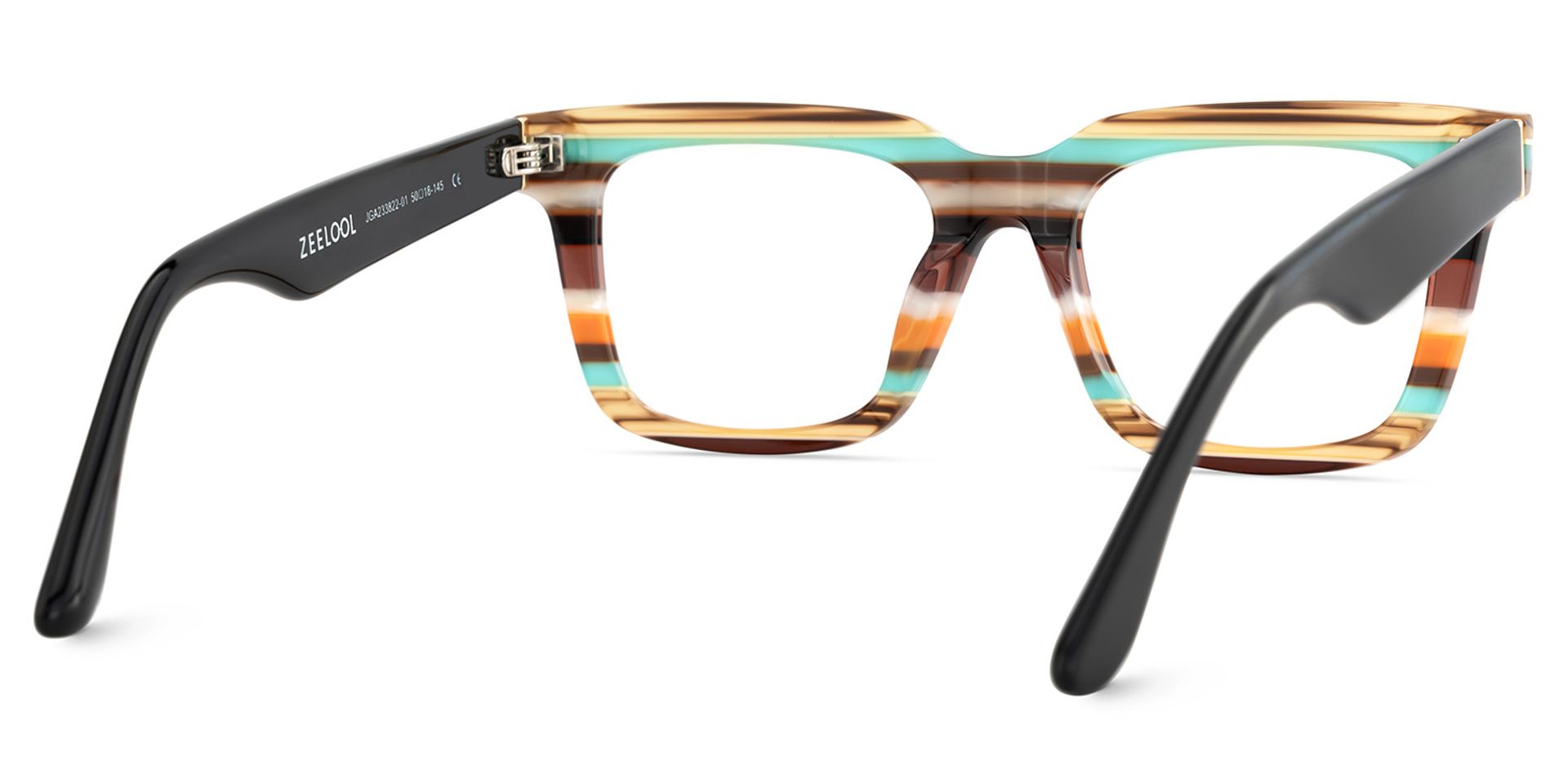 Lauffer Acetate Multicolor Frame Glasses with Square Shape | ZEELOOL UK5
