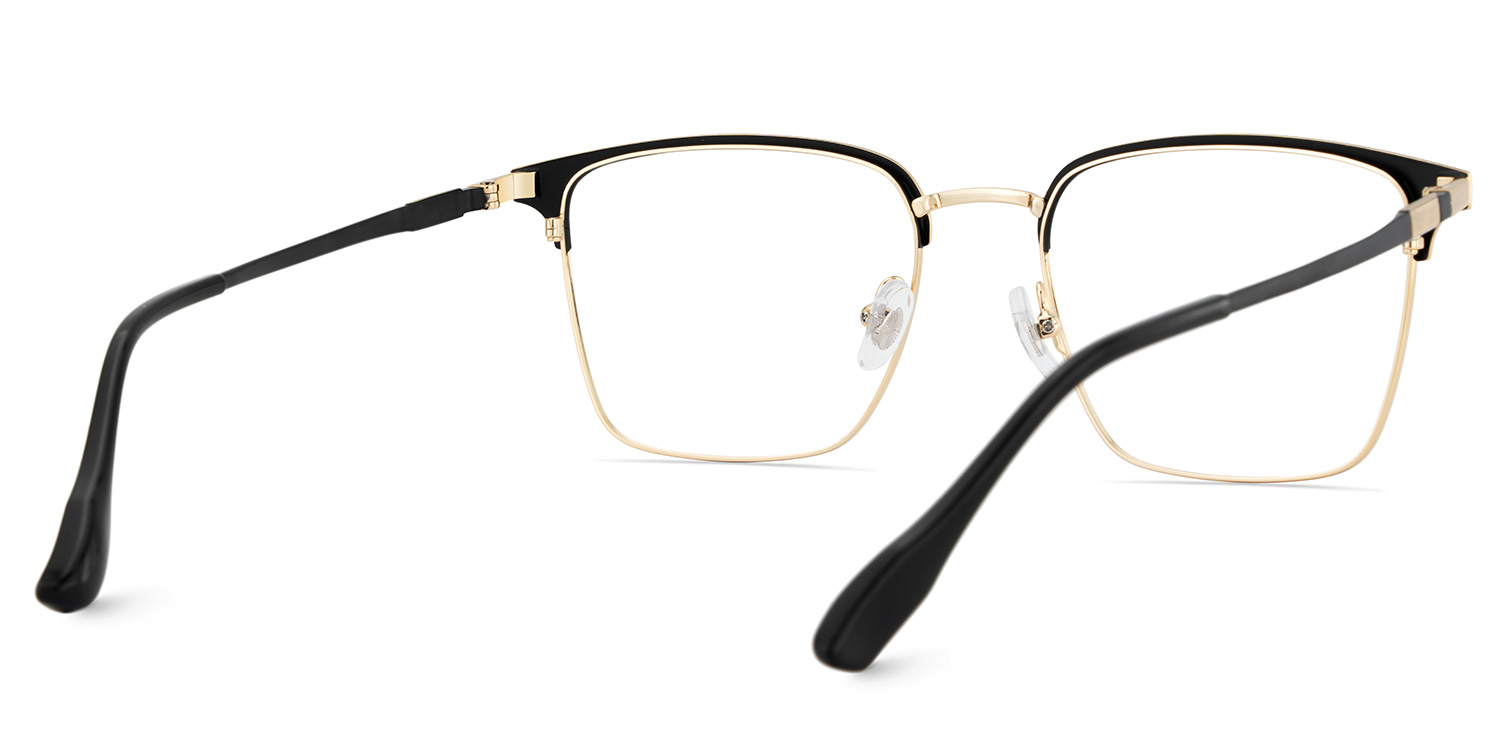Dawson Black Rectangle Prescription Glasses | ZEELOOL UK5