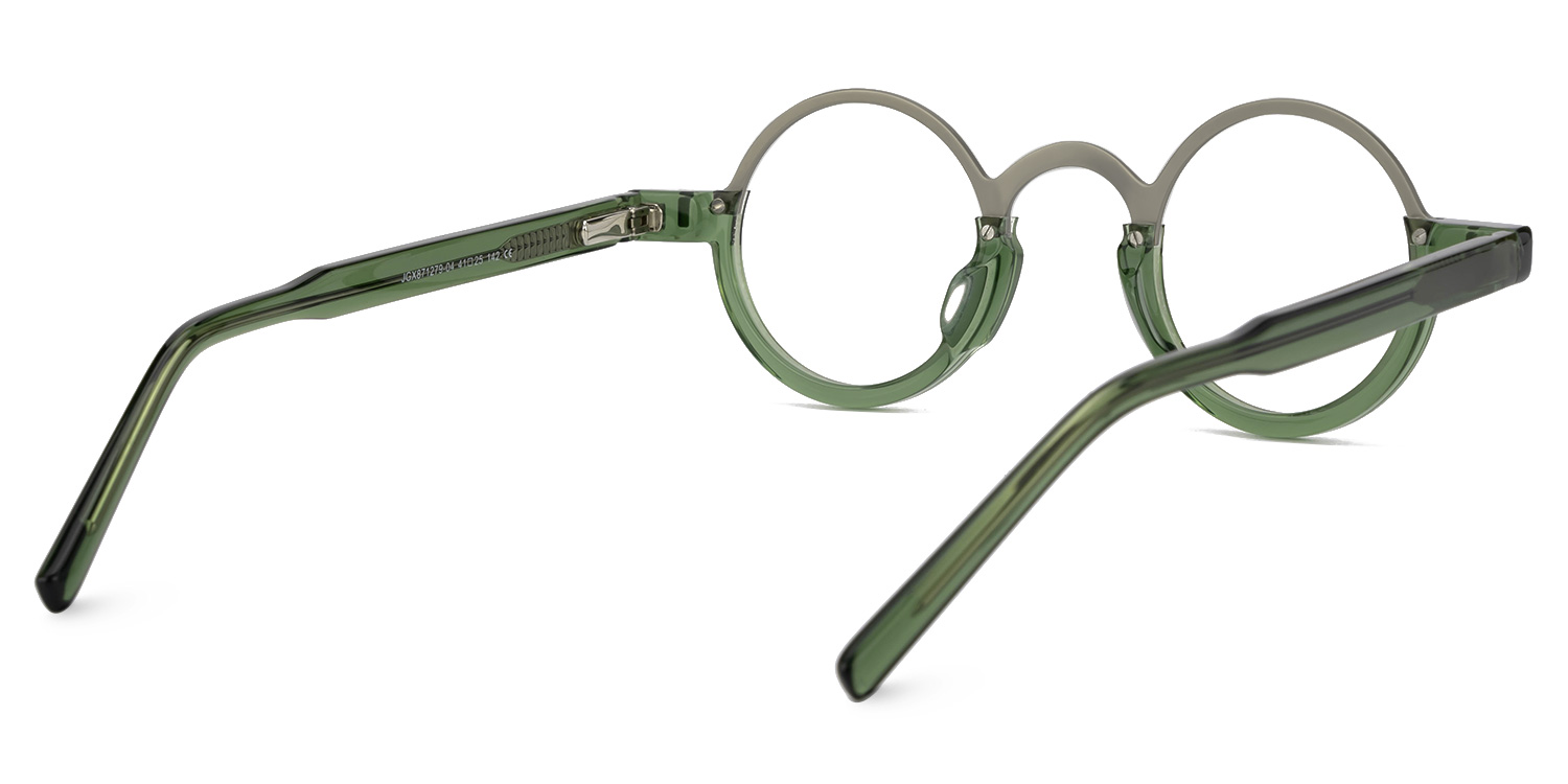 Lumy Round Green Glasses3