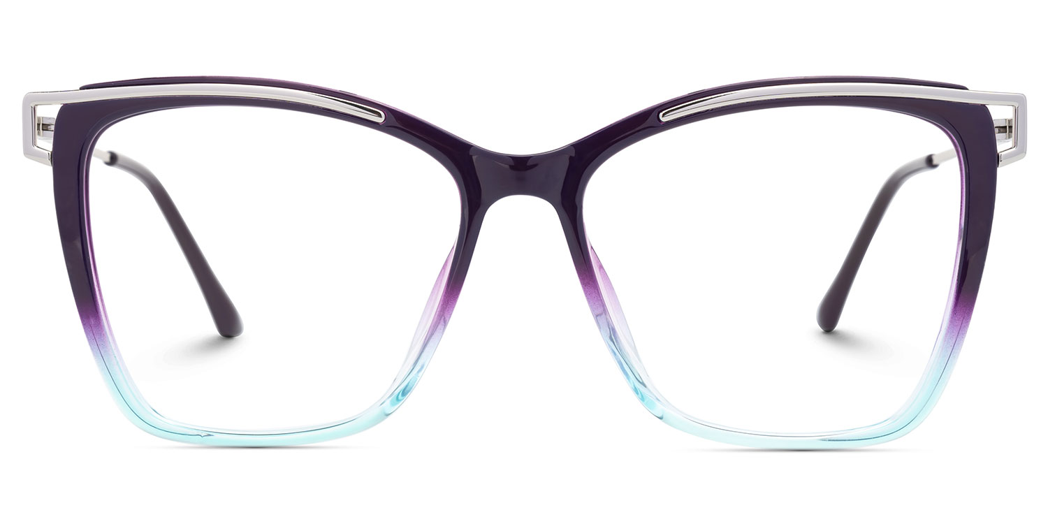 Krystle Square Purple-Blue Glasses