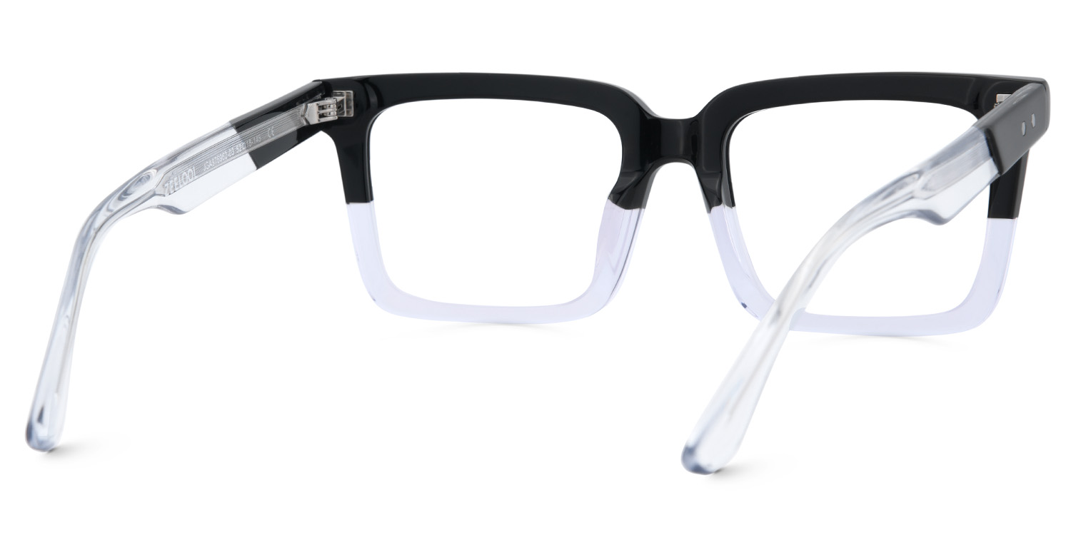 Black Crystal Square Frame Glasses - Hattie on Sale | ZEELOOL UK4