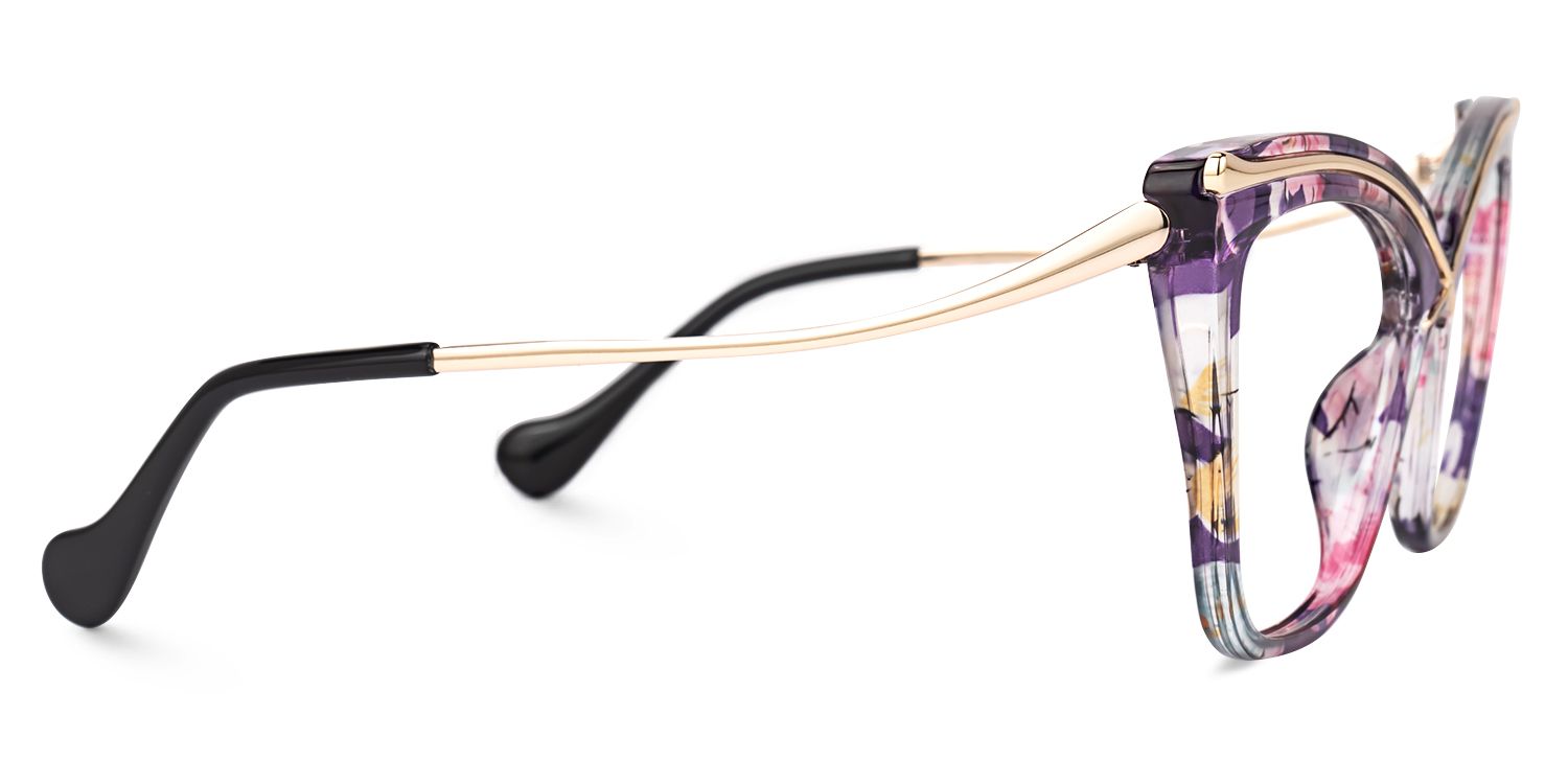 Winston Butterfly Purple-Floral Eyeglasses & Glasses Frames2