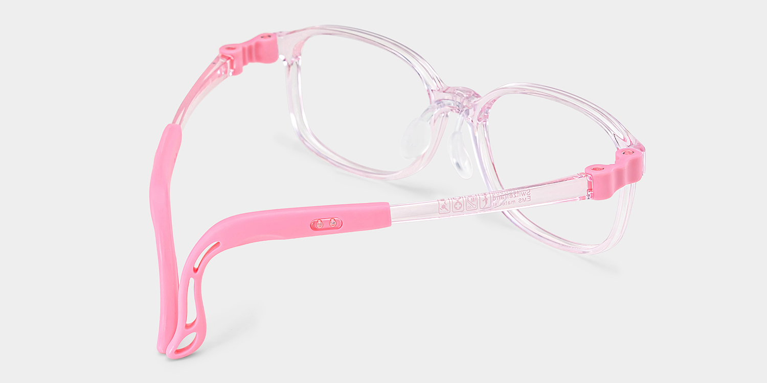 Casey Rectangle Crystal Pink Glasses3