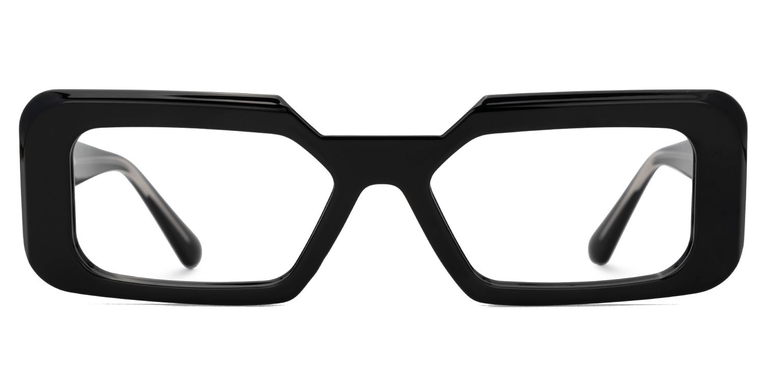 Tasew Black Eyeglasses with Rectangle Design0