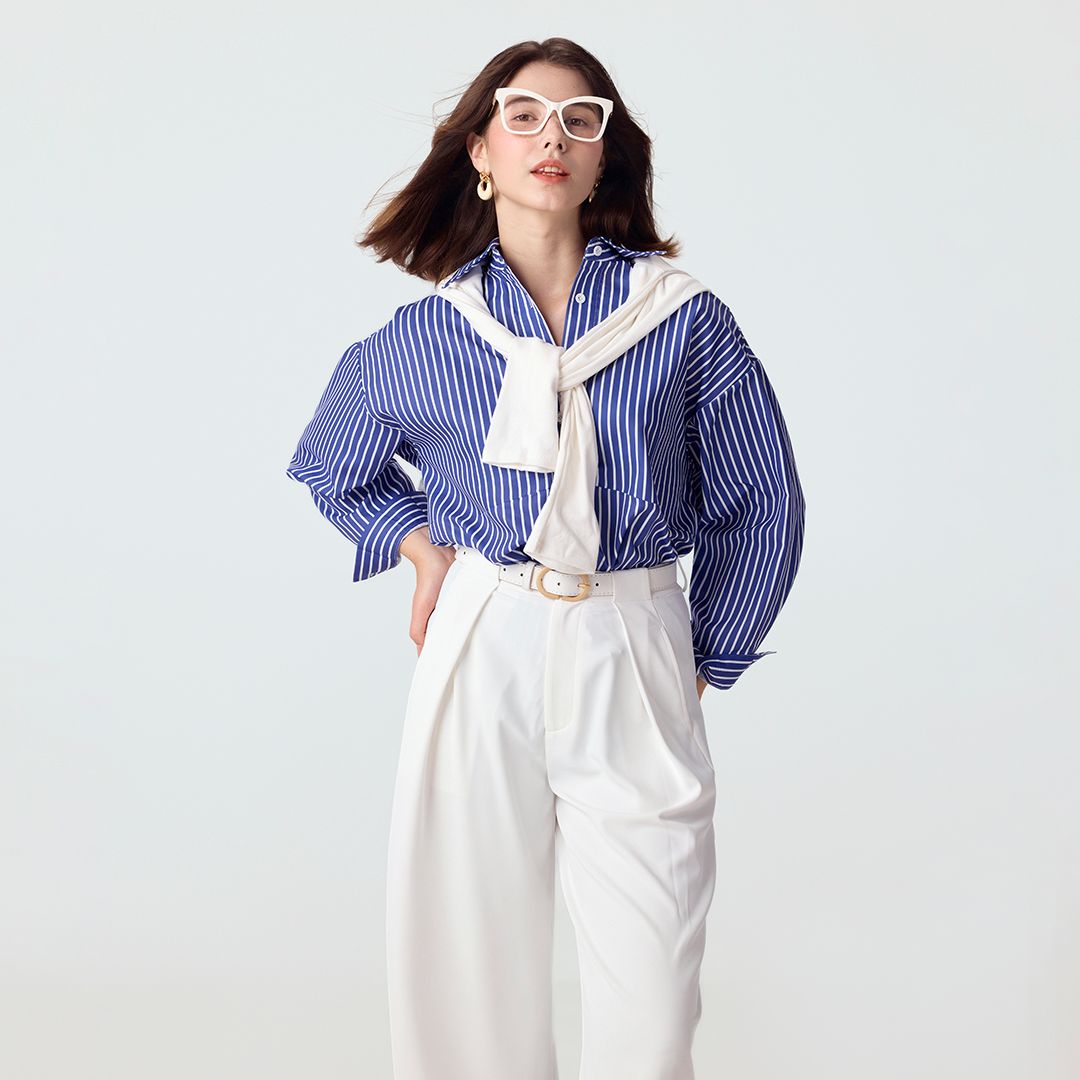 Elida Big White Glasses on sale | ZEELOOL UK7