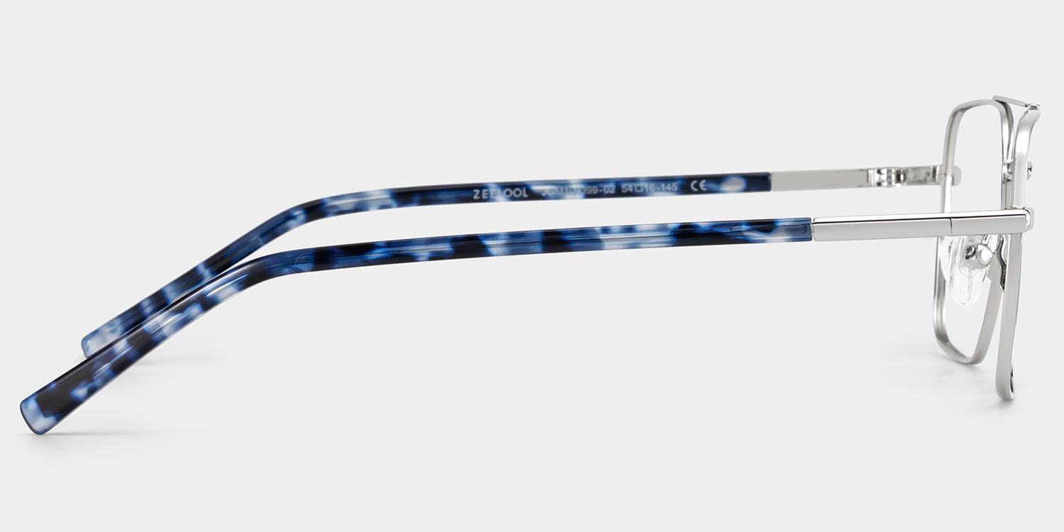 Iris Silver Frame Glasses with Aviator Frame Online | ZEELOOL UK5