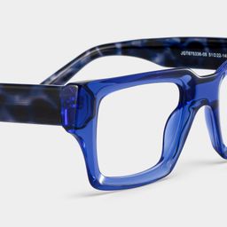 Orson Rectangle Blue Glasses5