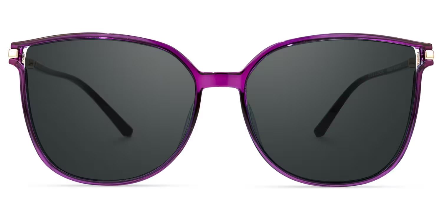Rodz Square Purple Frame Sunglasses | Zeelool0