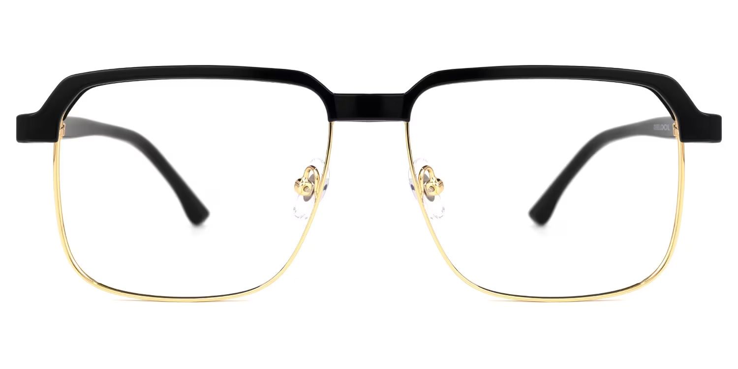 Cherron Browline Black-Gold Glasses | ZEELOOL UK0
