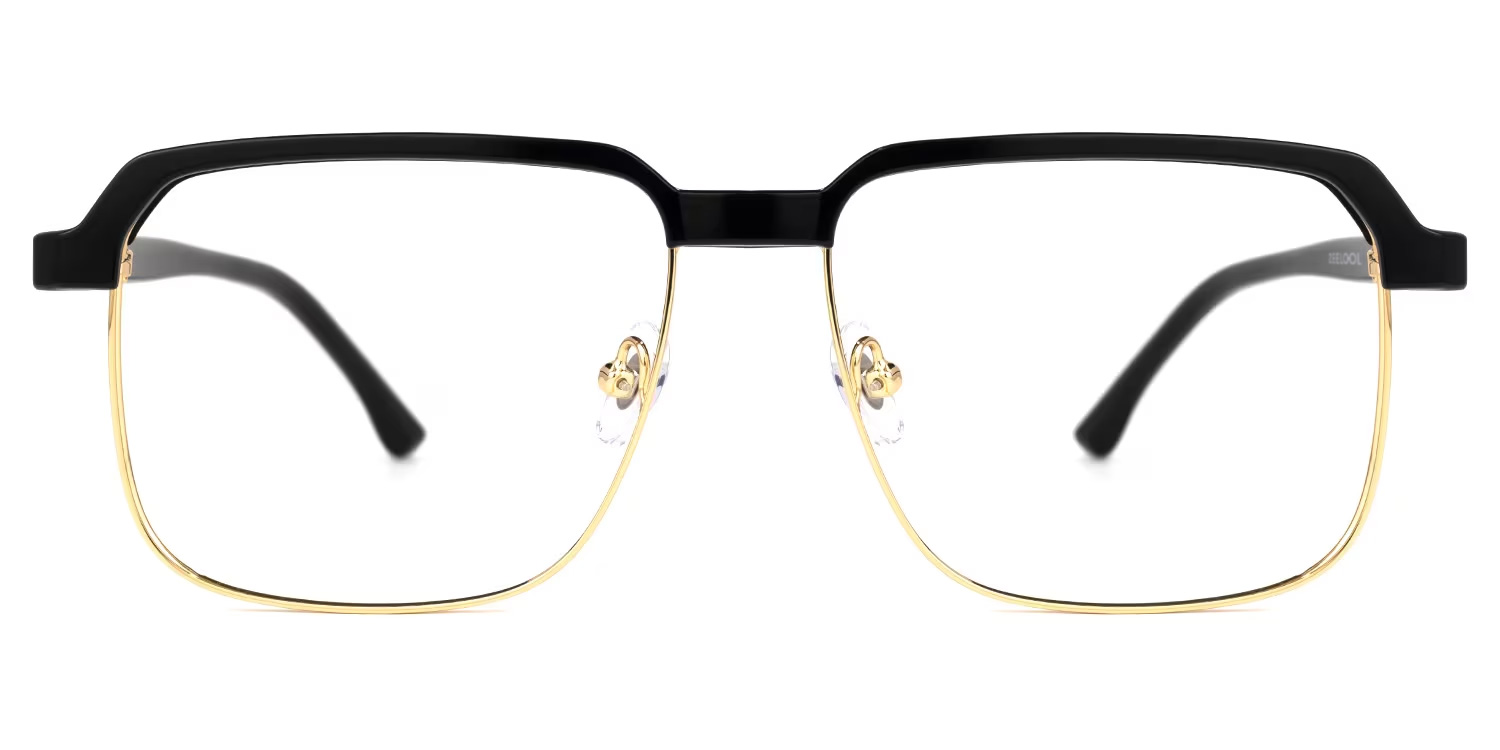 Cherron Browline Black-Gold Glasses | ZEELOOL UK0