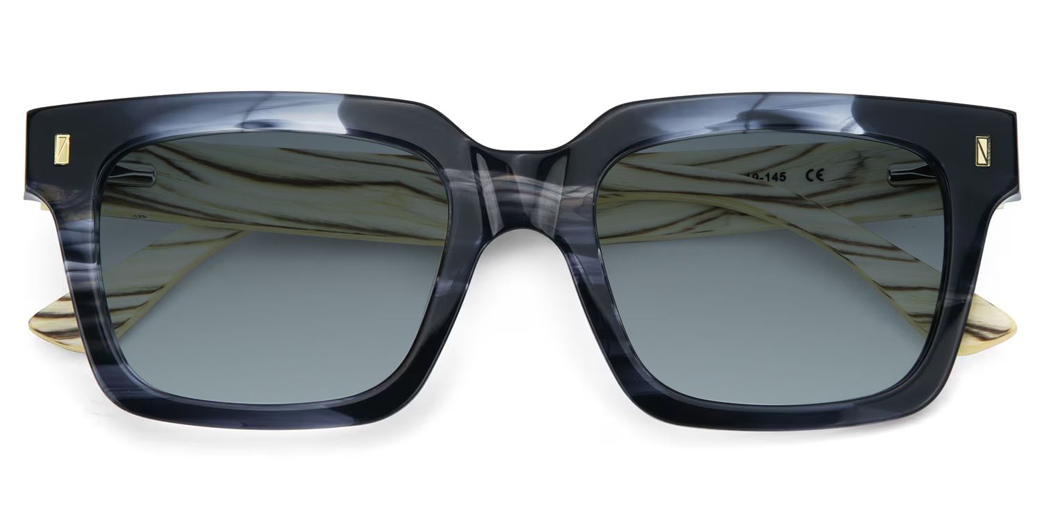 Smoke Grey Glasses With Wood Temples1