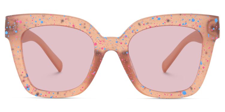 Malcolm Matte Brown Square Sunglasses