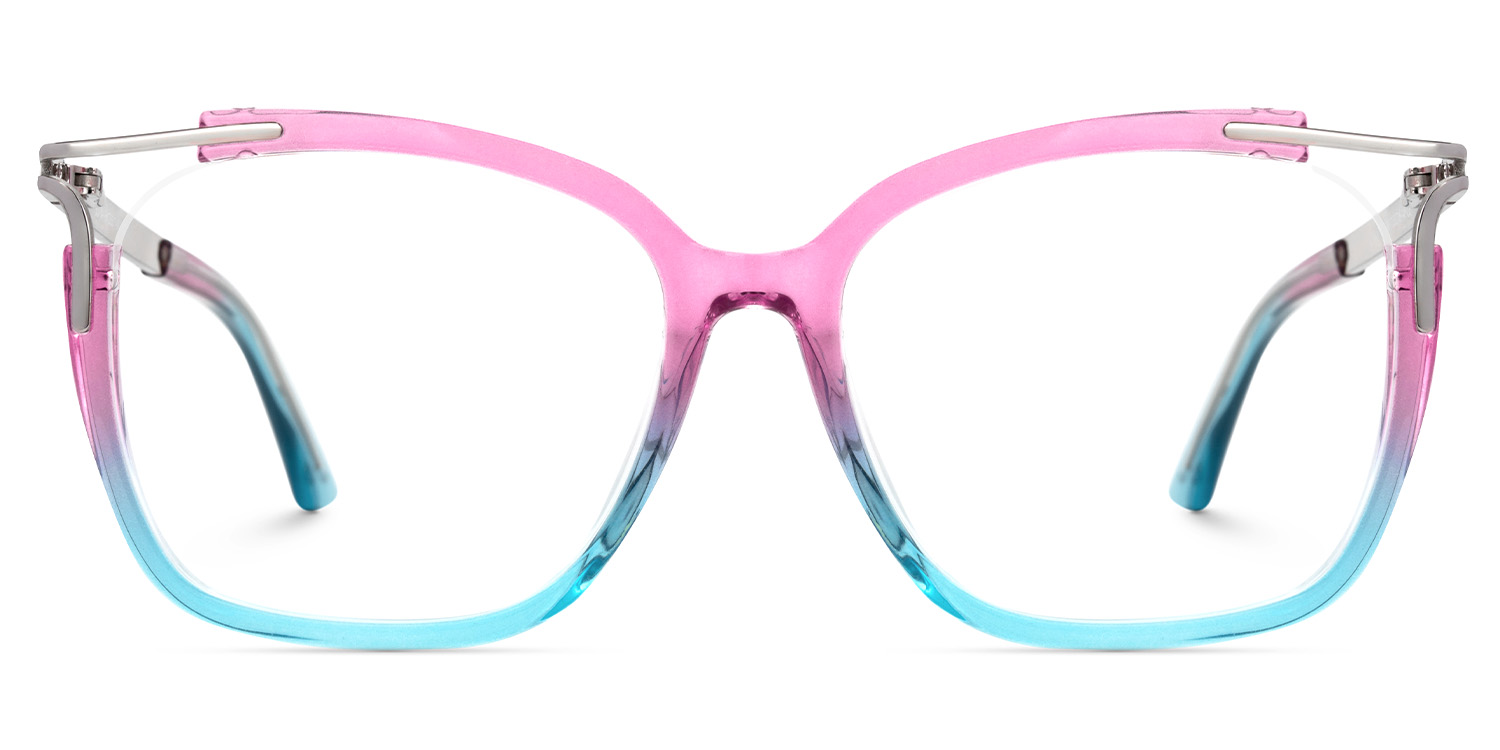Sidibe Square Pink Blue Glasses0