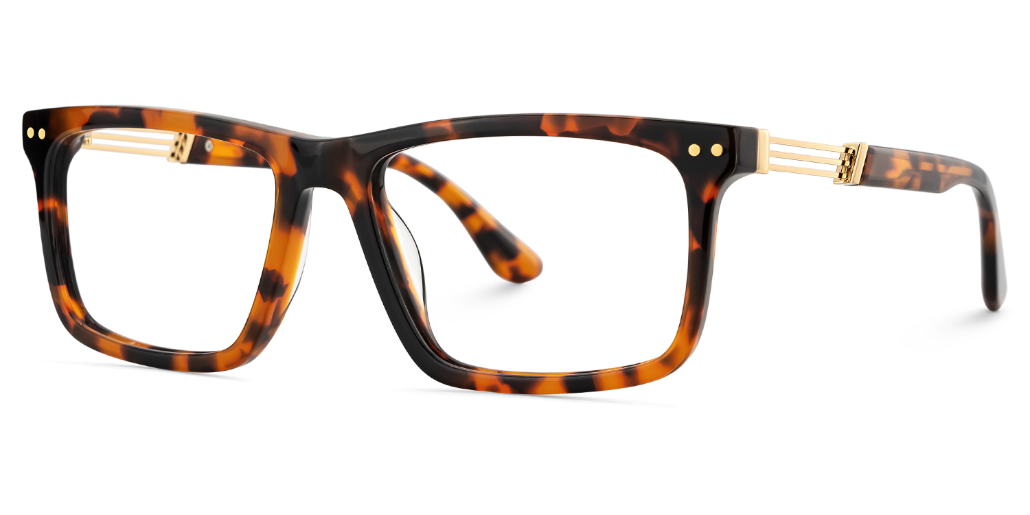 Emerson Eyeglasses in Rectangle Tortoise Frame | ZEELOOL UK3