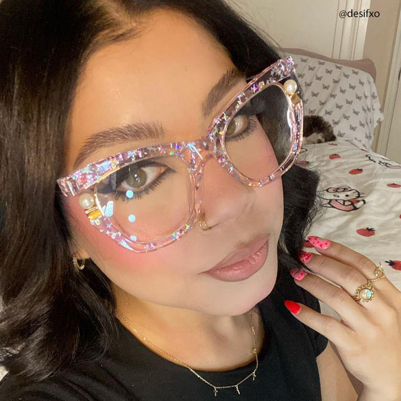 Pearl Cateye Pink Glasses11