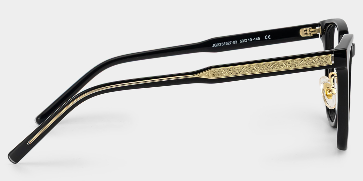 Hailey Square Black Glasses4