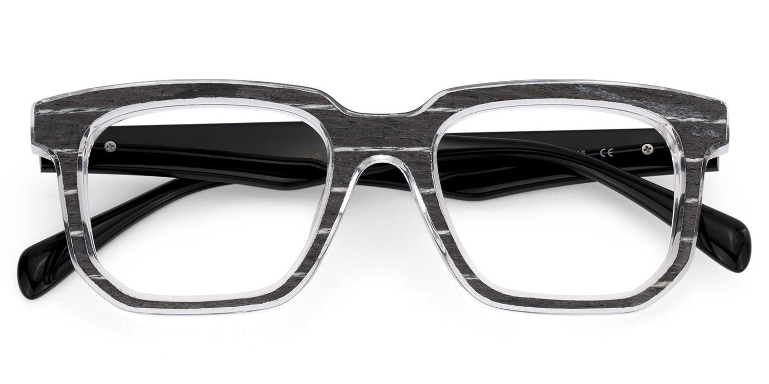 Keylin Rectangle Black Glasses2